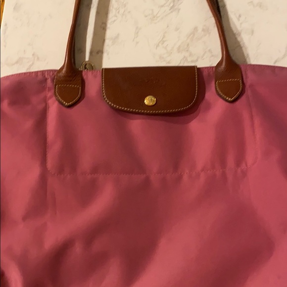 Longchamp Handbags - Used dark pink longchamp bag large tote